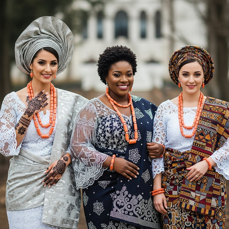 Beautiful Yoruba Brides in Traditional Nigerian Wedding Attire Beautiful Yoruba Brides in Traditional Nigerian Wedding Attire