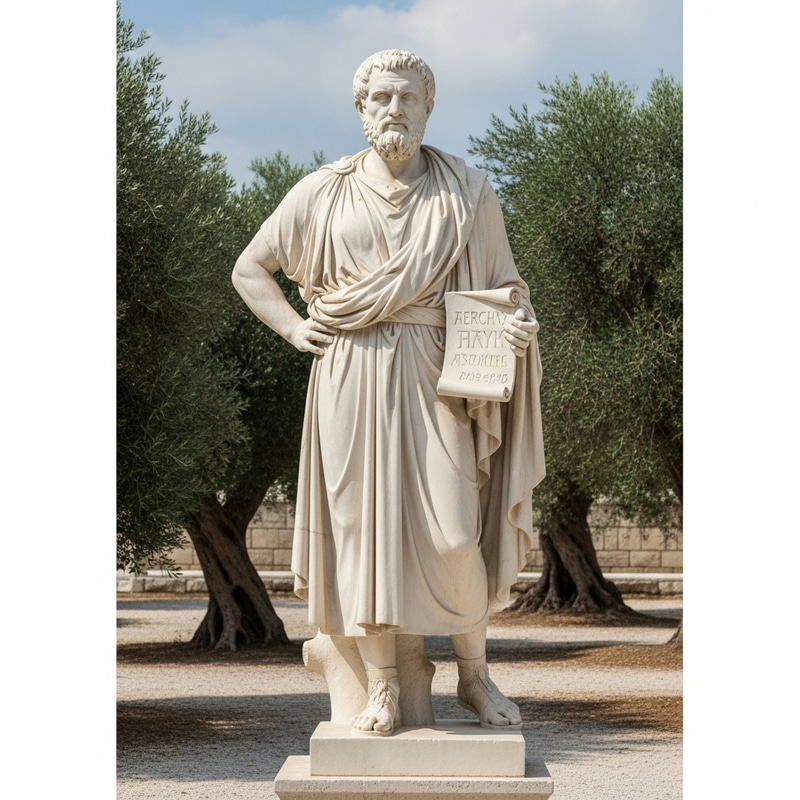 Stone Statue of Aeschylus - Greek Playwright Illustration Stone Statue of Aeschylus - Greek Playwright Illustration