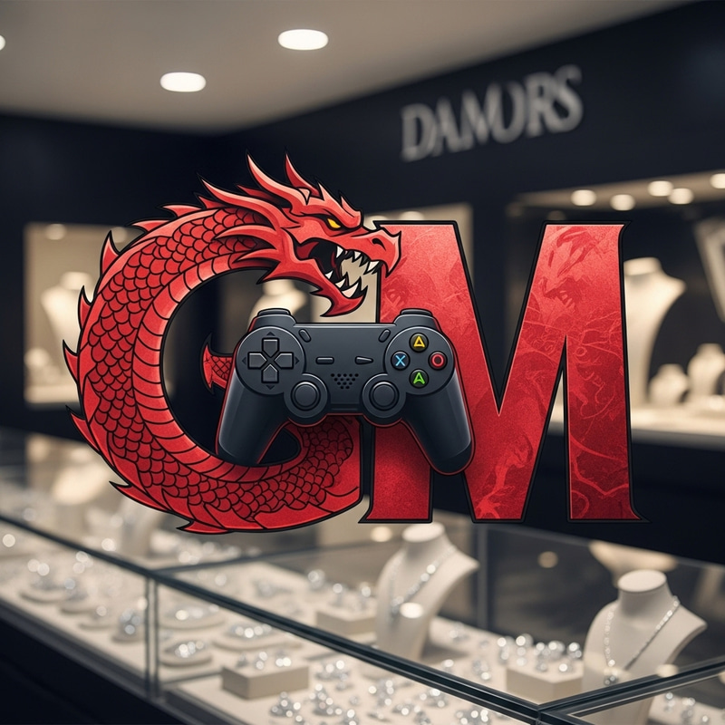 GM Dragon Logo with Black Gamepad - Diamond Shop