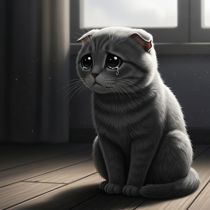 Sad Grey Cat Sad Grey Cat