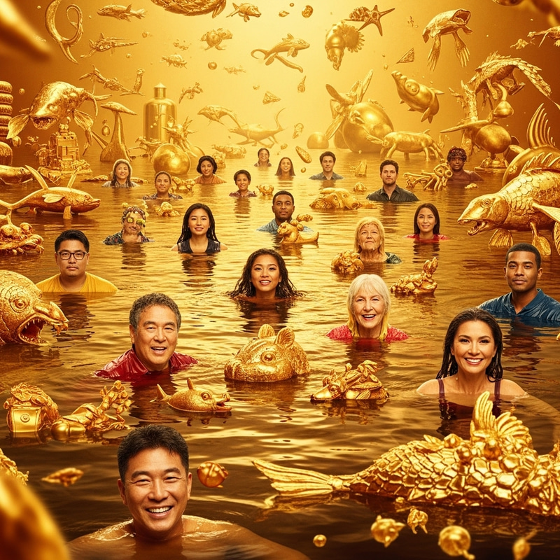 Golden Submersion: An Inclusive Scene of Abundance