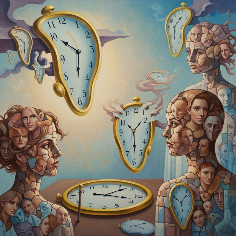 Salvador Dali Inspired Mosaic Melting Art | Dreamy Brush Strokes