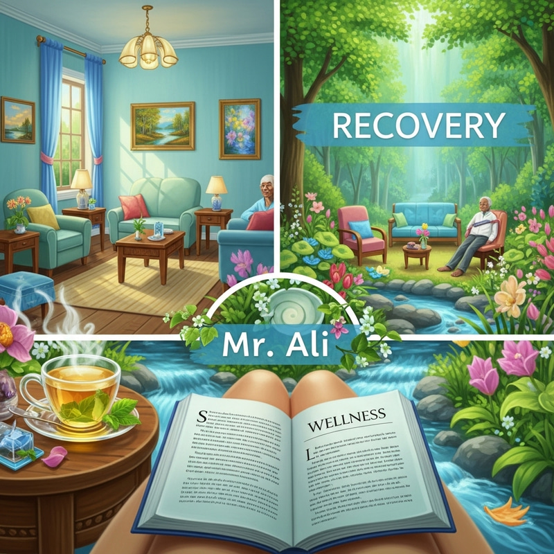 Tranquil Recovery at Mr. Ali's Sanctuary | Serene Wellness Ambiance Tranquil Recovery at Mr. Ali's Sanctuary | Serene Wellness Ambiance