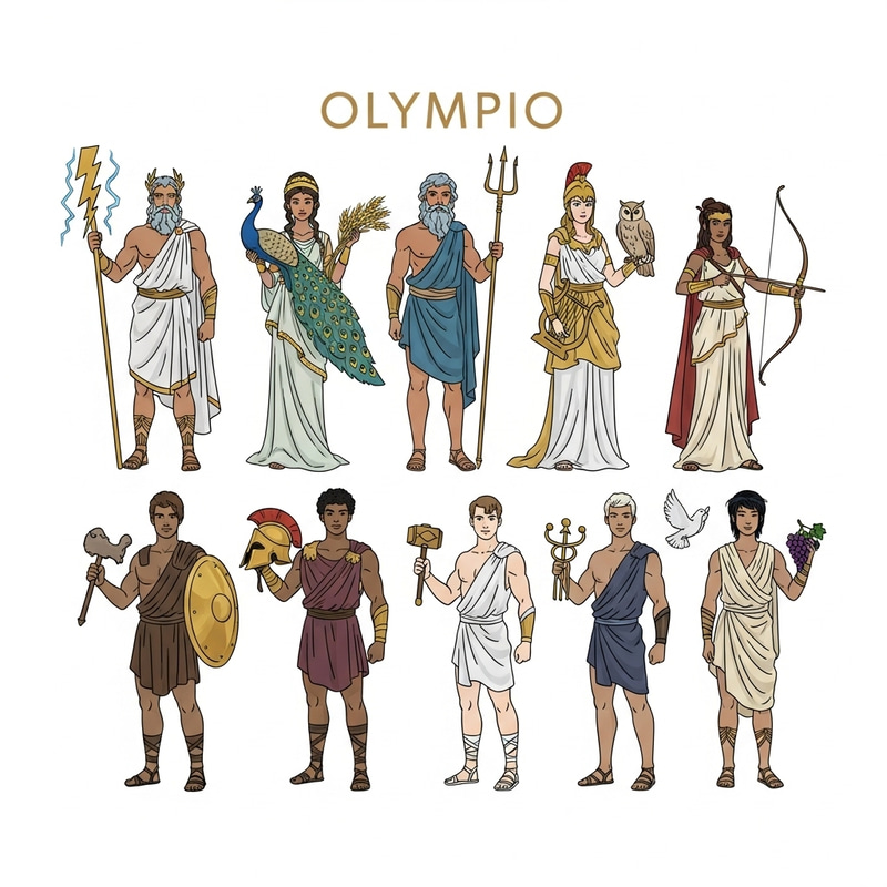 The Twelve Olympian Gods: A Visual Guide to Greek Mythology The Twelve Olympian Gods: A Visual Guide to Greek Mythology