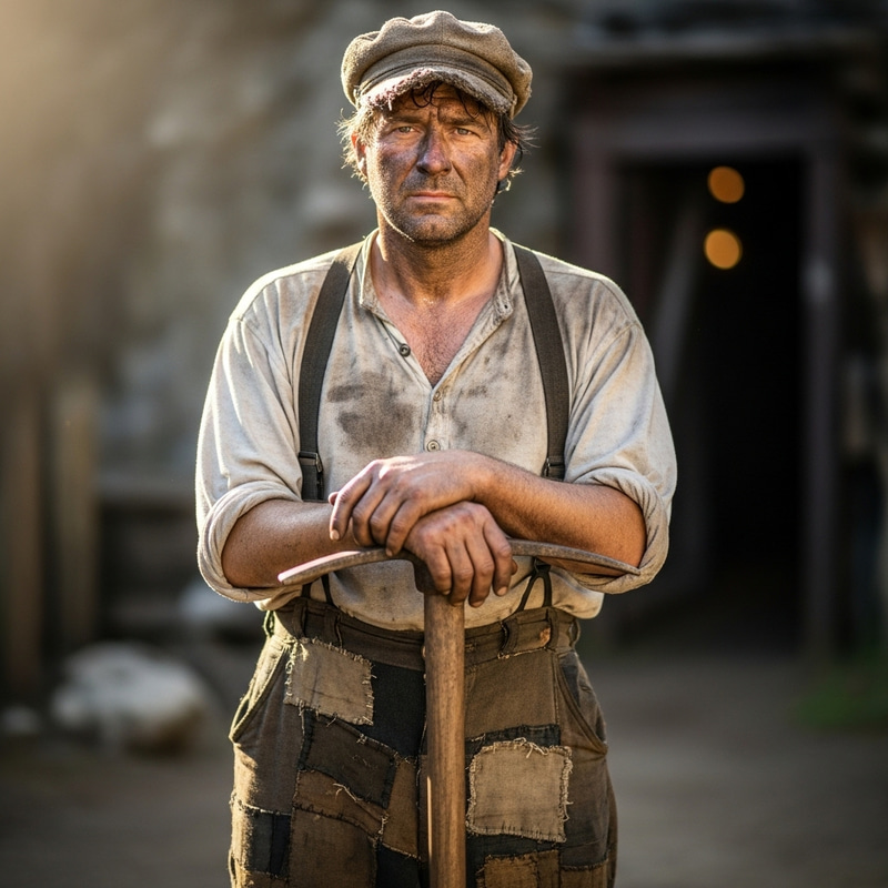 1800s Miner's Slave Clothes: Historical Reenactment Images 1800s Miner's Slave Clothes: Historical Reenactment Images