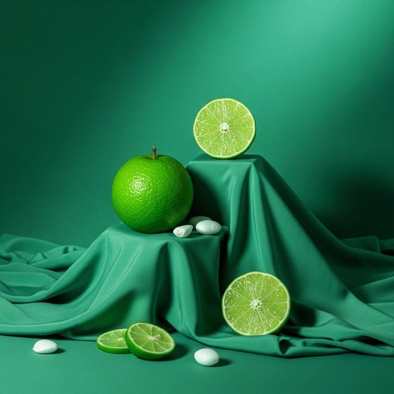 Vibrant Sea Green Still Life Photo