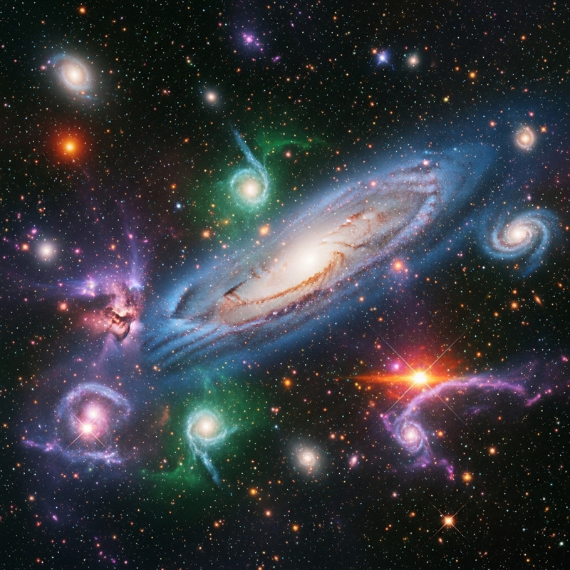 Tranquil Celestial Galaxy: Boundless Space Scene