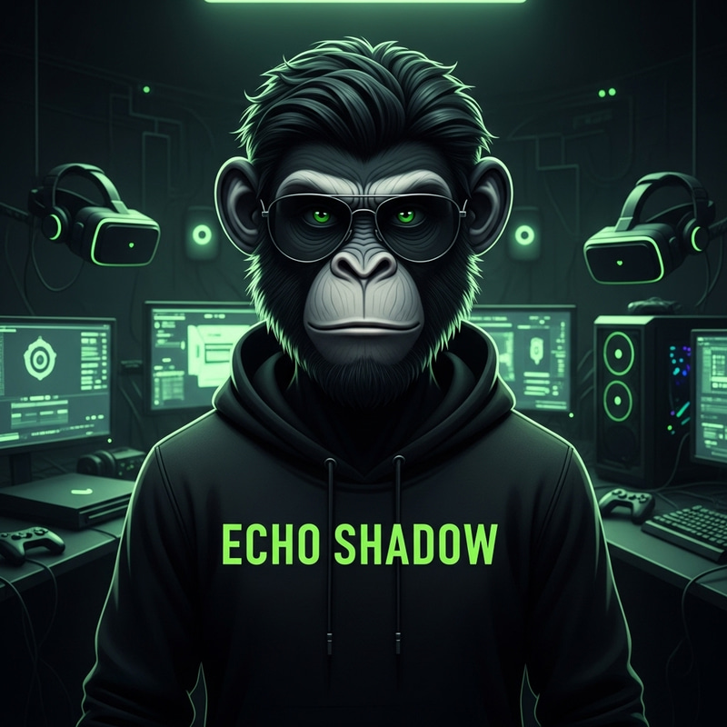 Echo Shadow: Enigmatic Monkey | Dark & Mysterious Visual