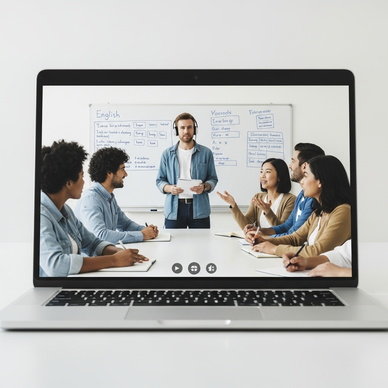 Vibrant Online English Classroom with Diverse Participation Vibrant Online English Classroom with Diverse Participation