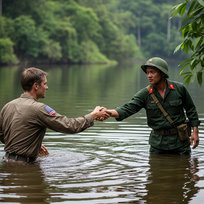 War Incident: American Soldier Rescued by Vietnamese Soldier