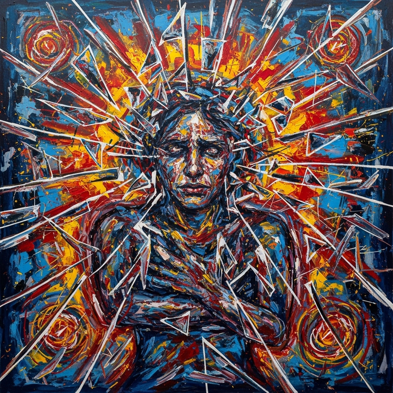 Intense Inner Turmoil: Visual Representation of a Panic Attack