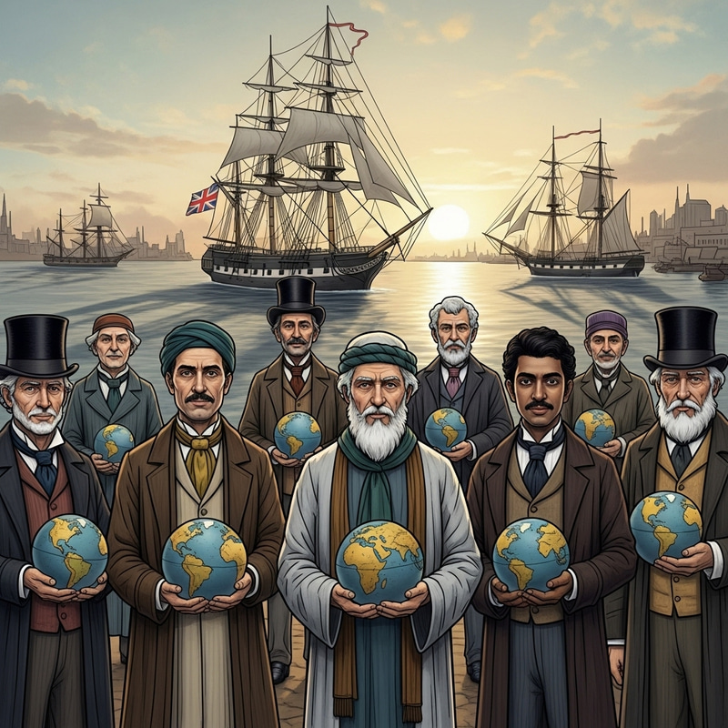 Imperialism in Victorian Era: British Ship, Wise Men Global Spread