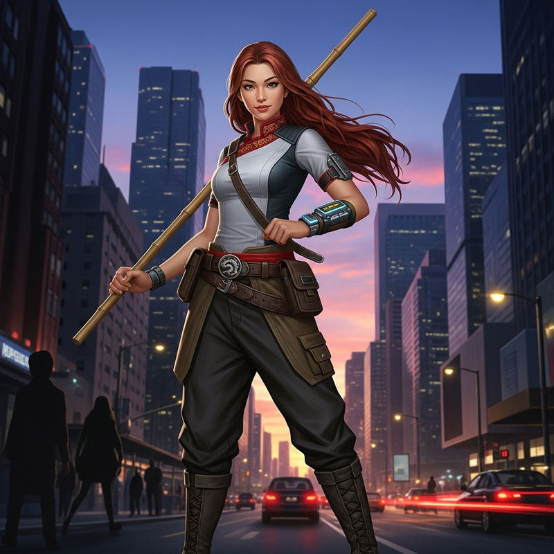 Original Female East Asian Character Design for Comics | Imaginative OC Artwork