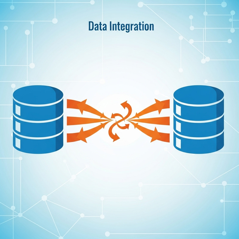 Data Integration Symbol: Unification & Connection Data Integration Symbol: Unification & Connection