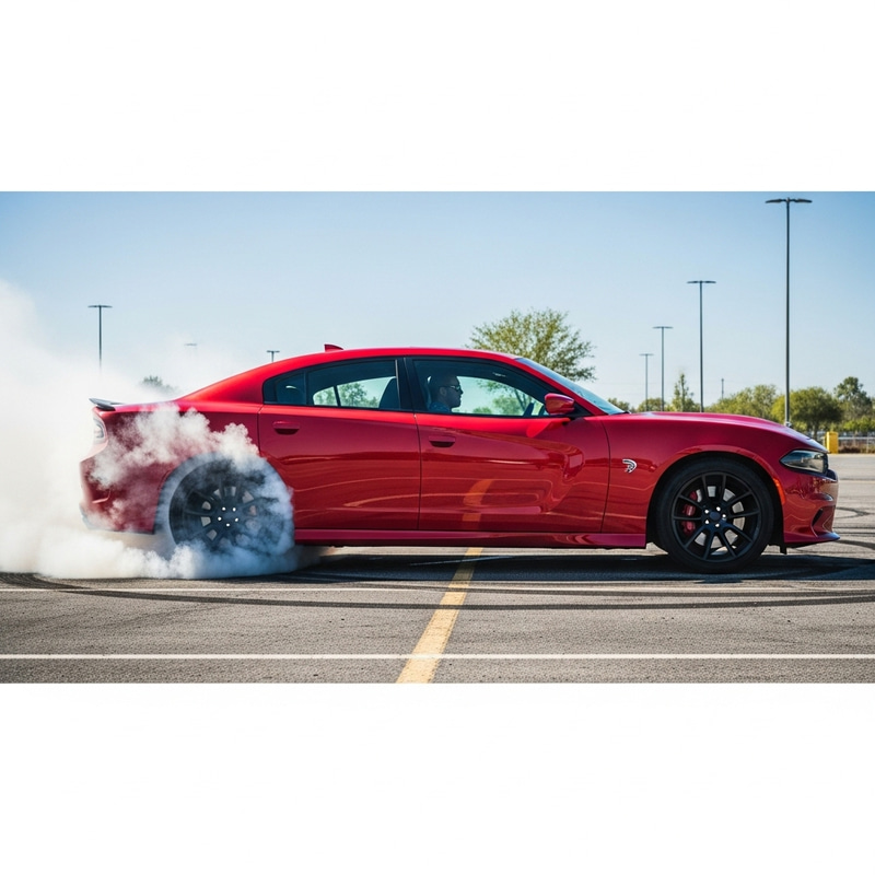 Red Dodge Charger Hellcat Burnout: A Dynamic Display of Power Red Dodge Charger Hellcat Burnout: A Dynamic Display of Power