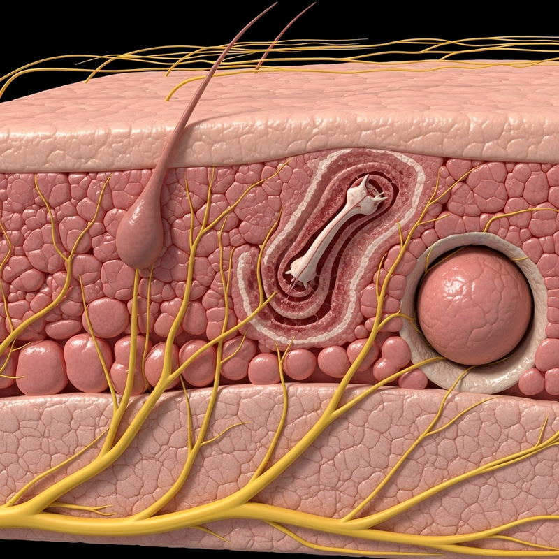 Intricate 3D Skin Anatomy & Wound Healing Masterpiece in 8K