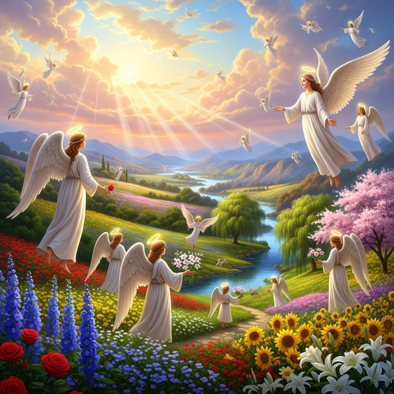 Heavenly Scenes and Angelic Presence Heavenly Scenes and Angelic Presence