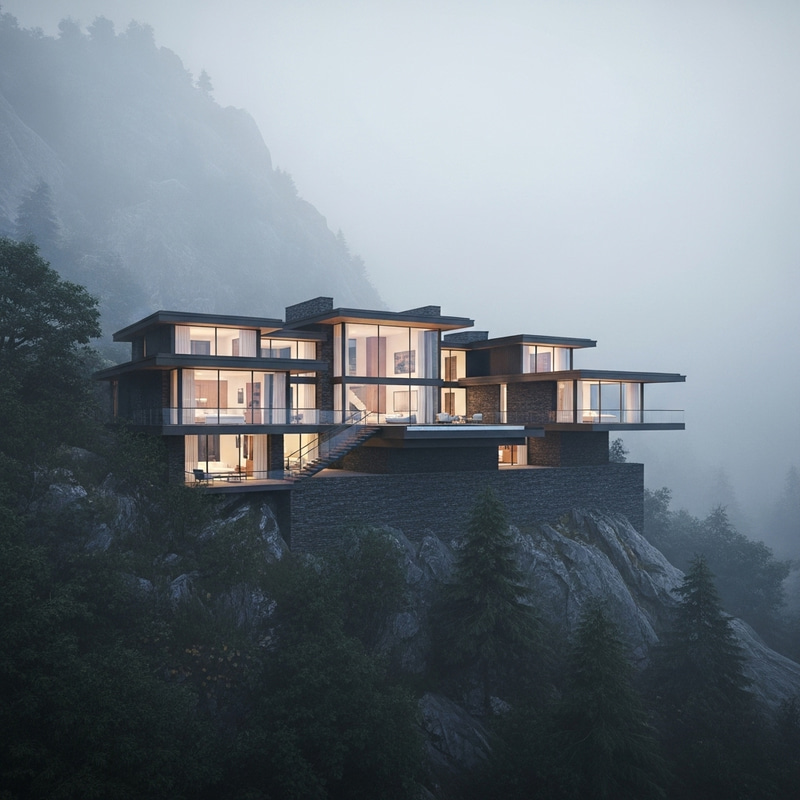 Modern Mansion on Mountain: A Stunning Retreat Modern Mansion on Mountain: A Stunning Retreat