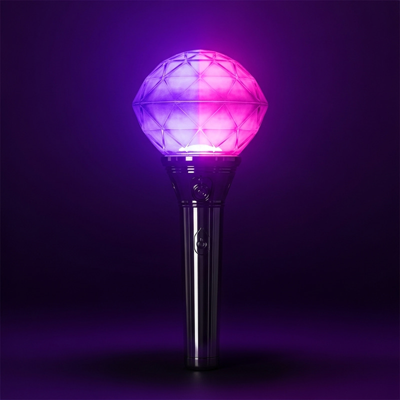 Kpop Lightstick: Purple & Pink Glow for Concert Support