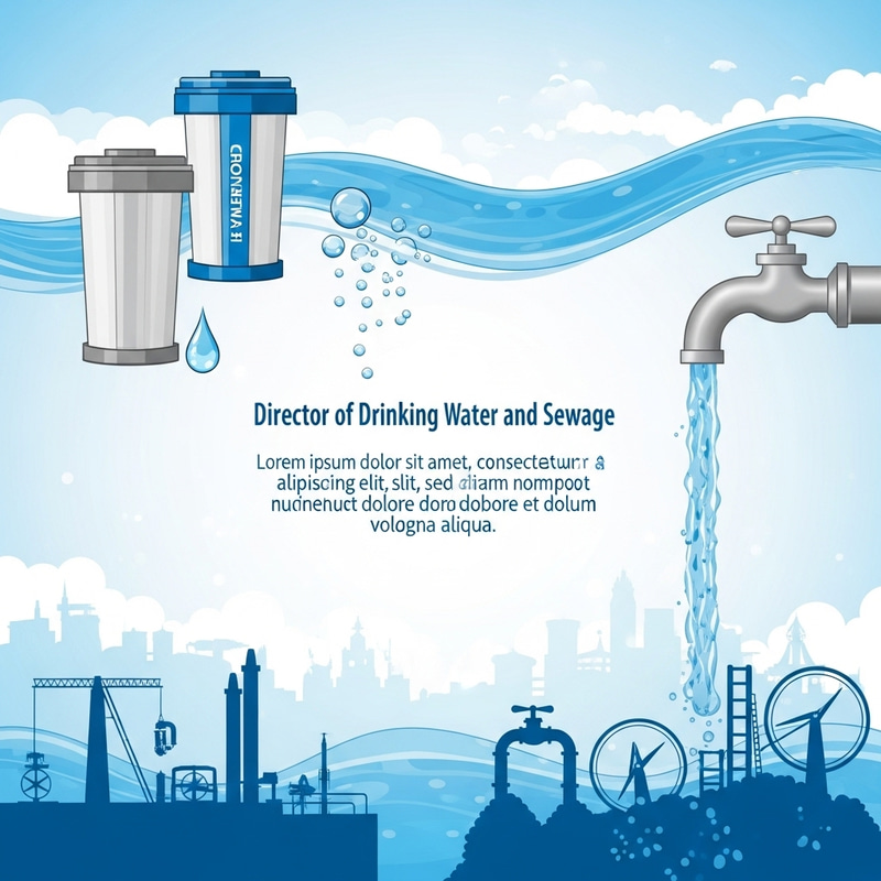 Water and Sewage Department Announcement - Blue and White Design Water and Sewage Department Announcement - Blue and White Design