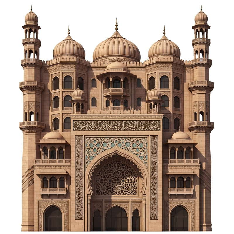 Islamic Hotel Facade Design | Detailed Architecture Features