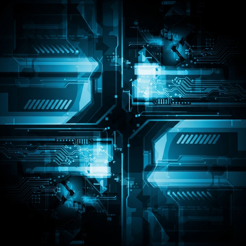 Hi-Tech Black and Blue Background Design Hi-Tech Black and Blue Background Design