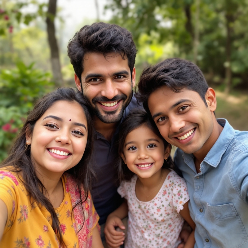 Fun Family Selfie Taken on iPhone Fun Family Selfie Taken on iPhone