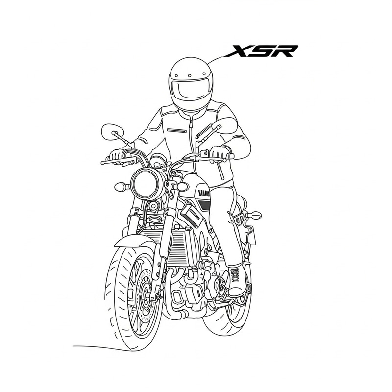 Minimalist Biker on Yamaha XSR Minimalist Biker on Yamaha XSR
