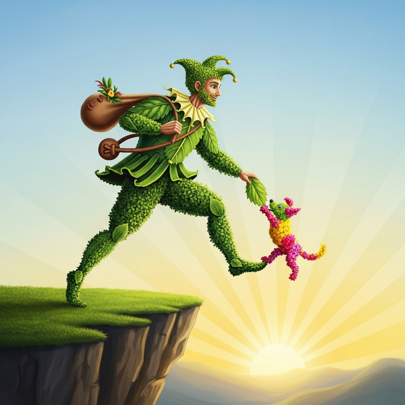 Green Leafy Man: Symbolic Interpretation of The Fool Tarot Green Leafy Man: Symbolic Interpretation of The Fool Tarot