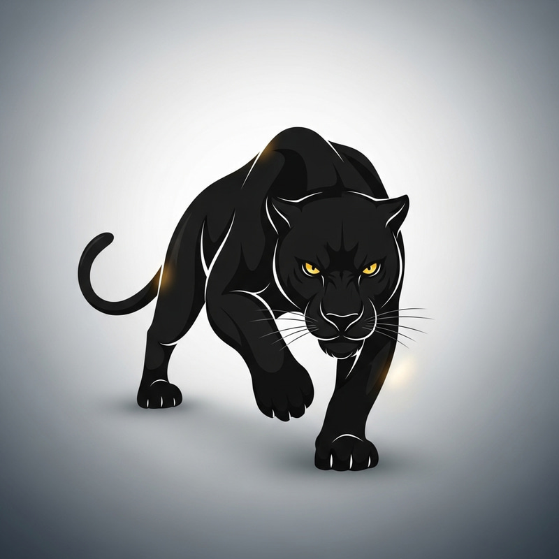 Powerful Black Panther Image - Strength Symbolized