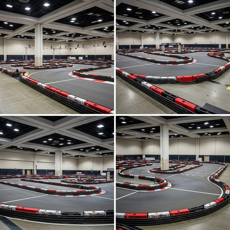Indoor Karting Circuits with TecPro Barriers | Convention Center Racing Indoor Karting Circuits with TecPro Barriers | Convention Center Racing