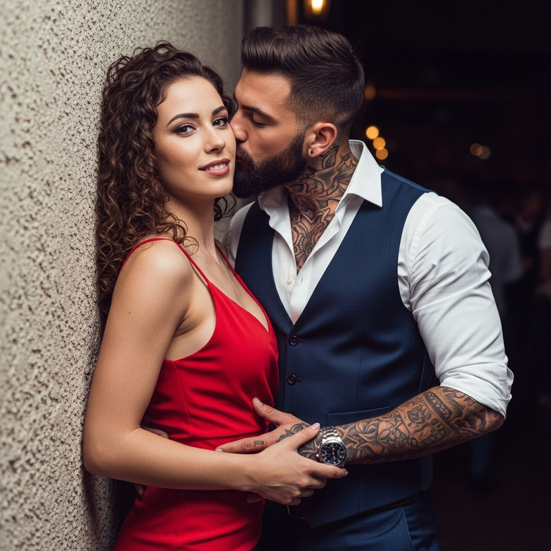 Beautiful Italian Couple with Luscious Curls - Enchanting Love Story