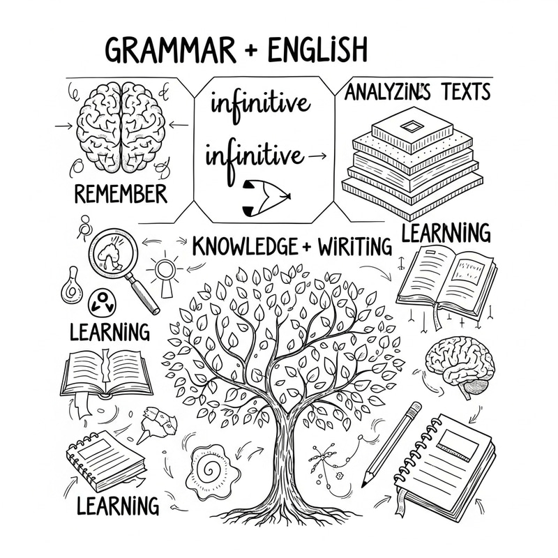 Grammar, English, Writing, Infinitive, Taxonomy, Remember, Analyze, Texts, Learning