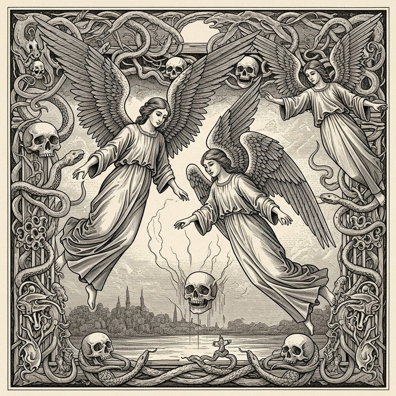 Post-Victorian Fantasy Engraving: Angels, Skulls, and Serpents Post-Victorian Fantasy Engraving: Angels, Skulls, and Serpents
