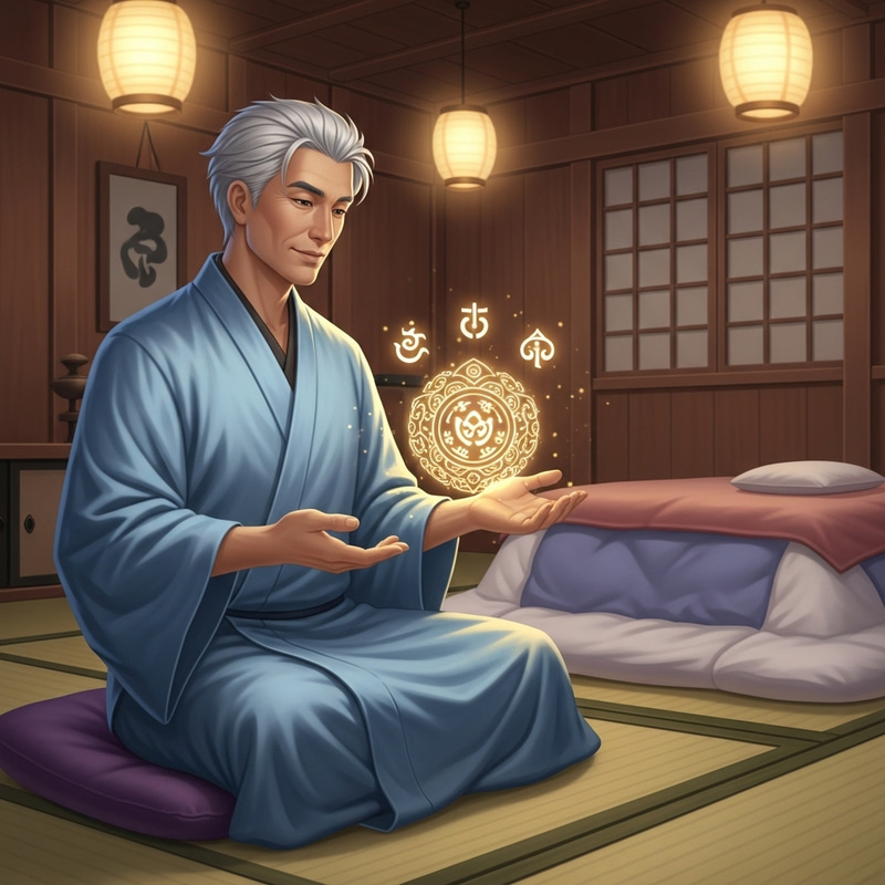 Healing Session in a Tranquil Wooden Bedroom Healing Session in a Tranquil Wooden Bedroom