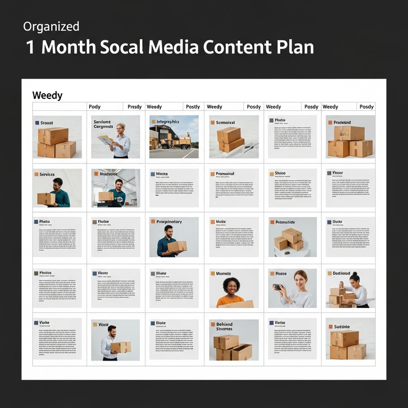 One-Month Social Media Content Plan for Shipment Company One-Month Social Media Content Plan for Shipment Company