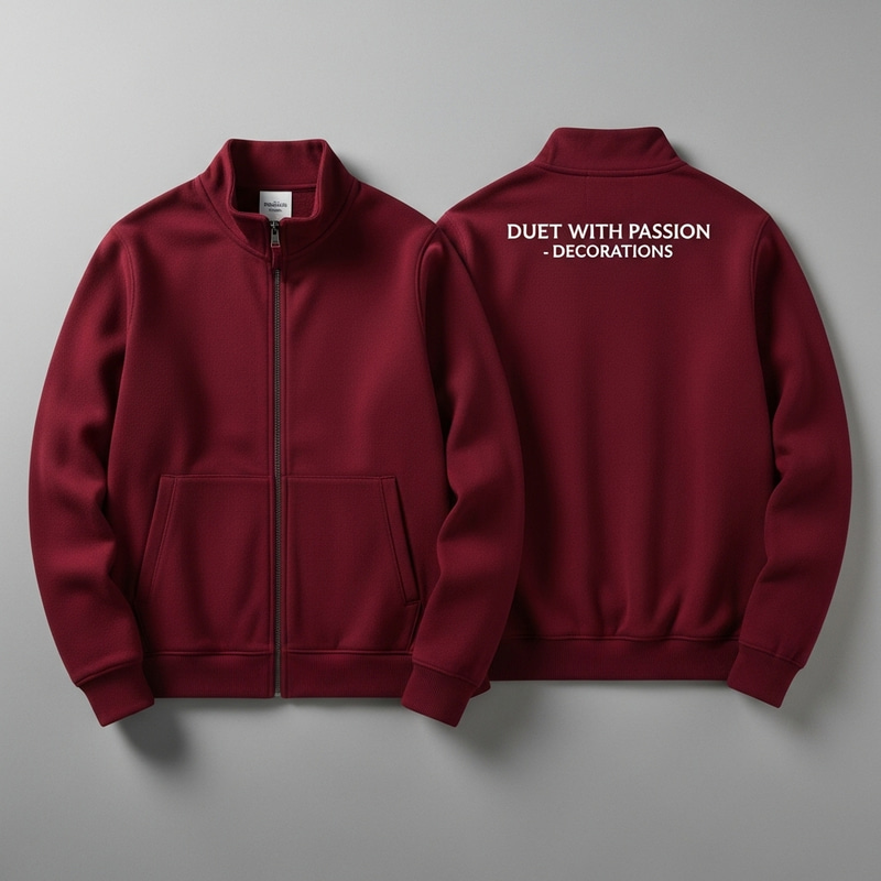 Burgundy Sweatshirt: Duet with Passion - Decorations