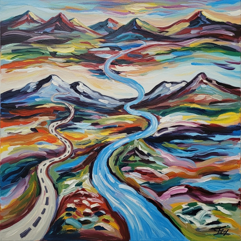 Abstract Expressionism Art: Your Life's Journey Symbolism