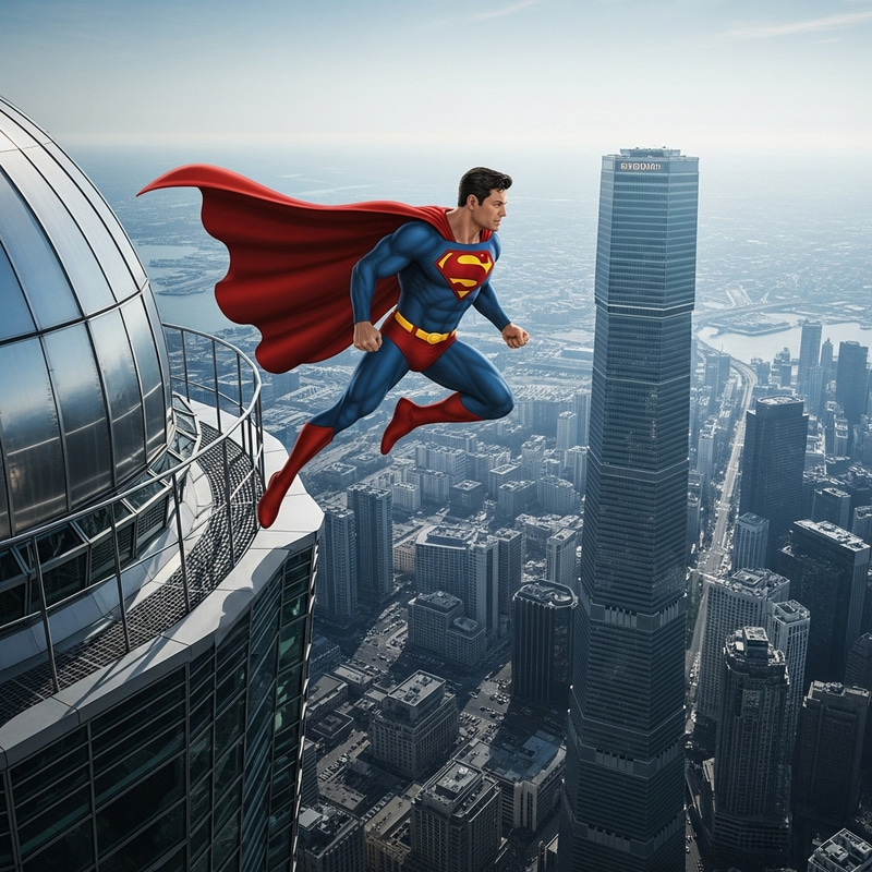 Superman's Daring Rescue from World's Tallest Building Superman's Daring Rescue from World's Tallest Building