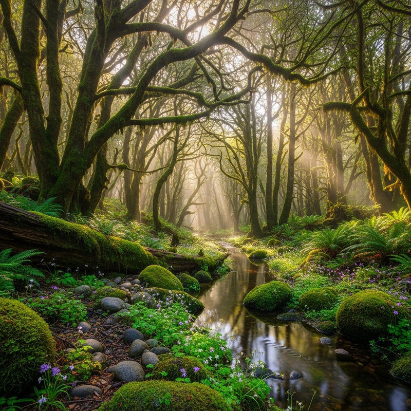 Enchanting Forest in Realistic Style