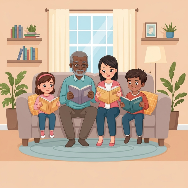 Sharing Reading Time with Family - Quality Moments Sharing Reading Time with Family - Quality Moments