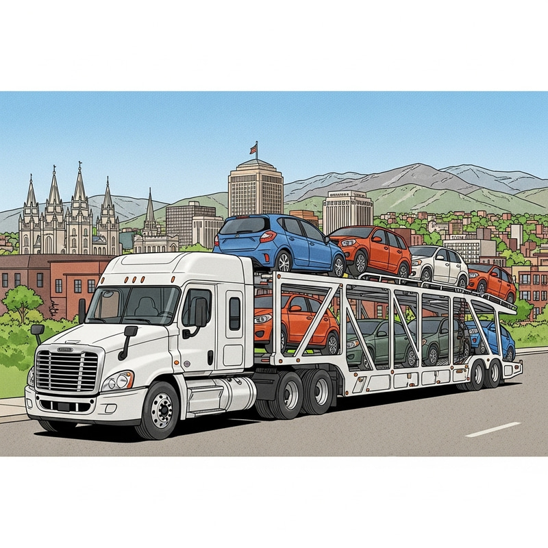 Freightliner Cascadia with Multi-Level Trailer | Salt Lake City Freightliner Cascadia with Multi-Level Trailer | Salt Lake City