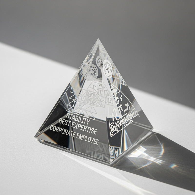 Acrylic Corporate Employee Award - Stability, Expertise, Individuality Acrylic Corporate Employee Award - Stability, Expertise, Individuality