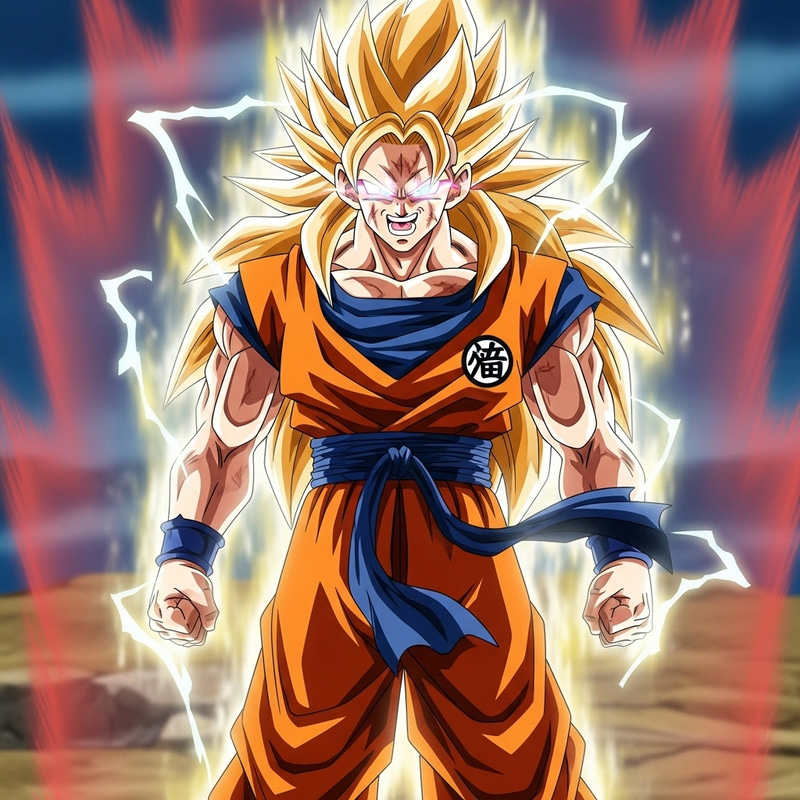 Powerful Goku Super Saiyan 3 Full Body Pose Powerful Goku Super Saiyan 3 Full Body Pose