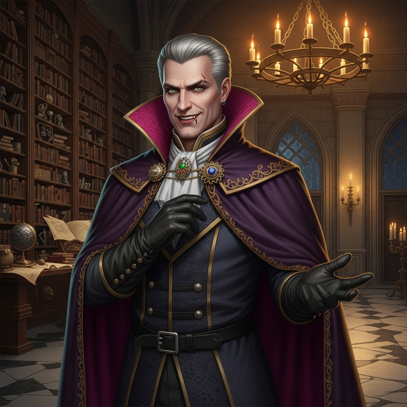 Masterful Villain in Dimly Lit Room | Sinister Middle-aged Male Masterful Villain in Dimly Lit Room | Sinister Middle-aged Male