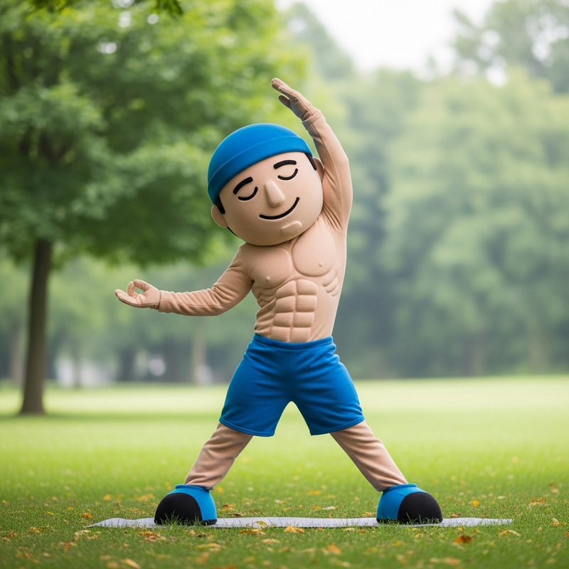 Mindful Fitness Mascot: Health & Wellness Icon Mindful Fitness Mascot: Health & Wellness Icon