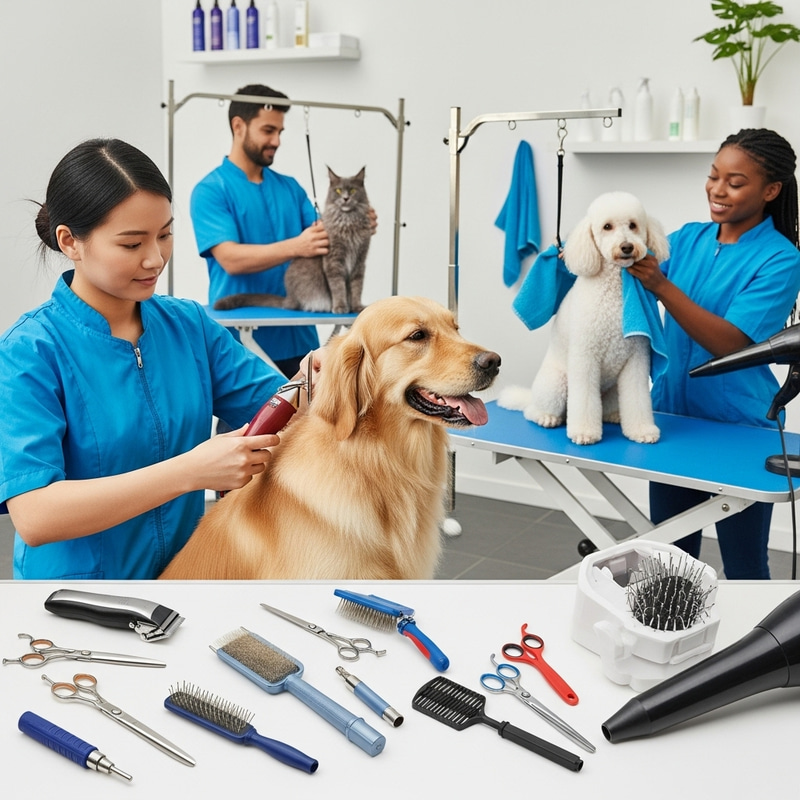 Pet Grooming Services for Golden Retrievers and Maine Coon Cats