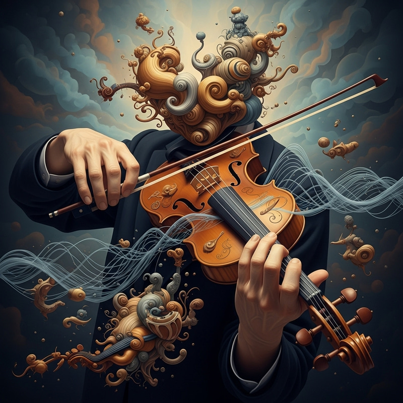 Violin Mastery, Surrealistic Style Violin Mastery, Surrealistic Style