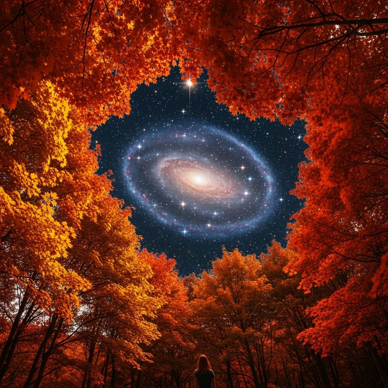 Maple Leaf Forest: Enchanting Universe Views Maple Leaf Forest: Enchanting Universe Views