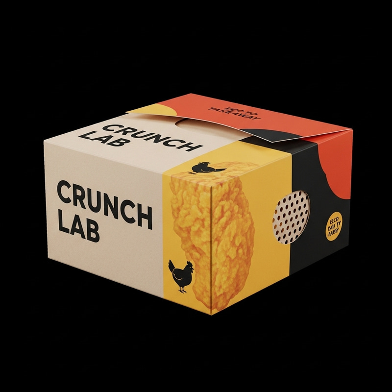Modern Takeaway Box Design for Crunch Lab Modern Takeaway Box Design for Crunch Lab